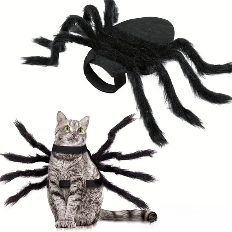 

Pet Spider Costumes Halloween Plush Silk for Large Medium Dogs Cats Funny Clothes Decorations Halloween Supplies Pet Items Dog