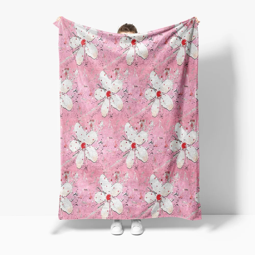 

Мягкое плюшевое одеяло с милым цветочным принтом, постельное белье, чехол для дивана для девочек-подростков, украшение для спальни, подарок