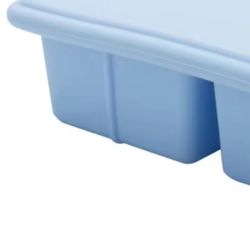 

2-Cavity Square Ice Cube Tray with Lid Large Capacity Easy-Release Mold for Whiskey Cocktails Leak-Proof Ice Cube Maker