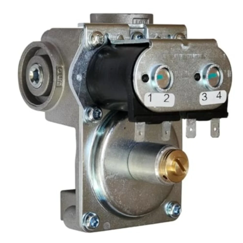 Dual Solenoid Valve 9.50x8.41x7.70cm Replaceable Gas Valve Aluminum Alloy Construction 38 Inch NPT Input Automatic Gas Shutoff