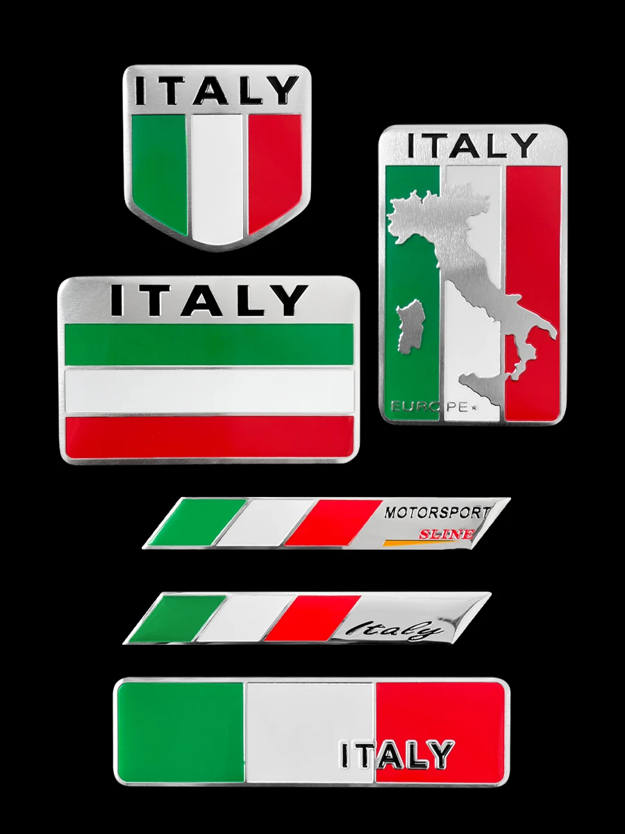AliExpress NONE 2PCS Car Auto Bicycle Motorcycle Moto Scooter 3D Italy National Flag Emblem Metal Aluminium Badge Stickers Decals Accessories