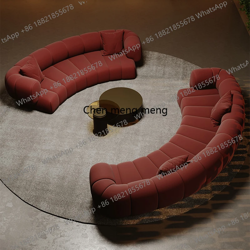 Nordic Semi Circular Arc Sofa Modern Designer Beauty Salon Reception Office Sofa Hotel Rest Area Office Furniture Transat