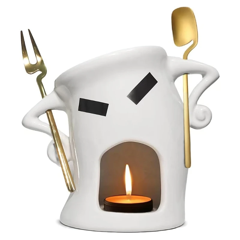 

Мини-набор для фондю из керамики для шоколада, сыра и конфет: Полный подарочный набор с 1 вилкой и 1 ложкой (розничная упаковка)