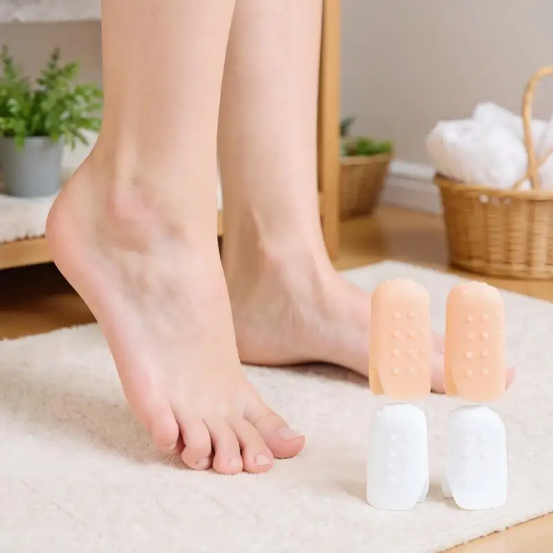 Puntera con orificio, cubierta protectora, funda para el pulgar, ampollas de maíz, alivio del dolor, tubo del dedo del pie, corrección de juanetes, cuidado de los pies, 1 P