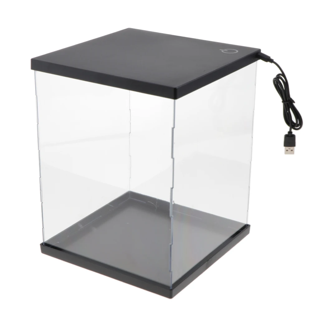 Acrylic Showcase Stackable Design Dustproof Crystal Clear Display Box for Collectible Storage Protection