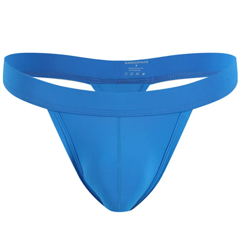 Tanga sexy de seda helada para hombre, tanga con abertura trasera, jockstrap, ropa interior masculina con bolsa convexa en U, lencería, calzoncillos