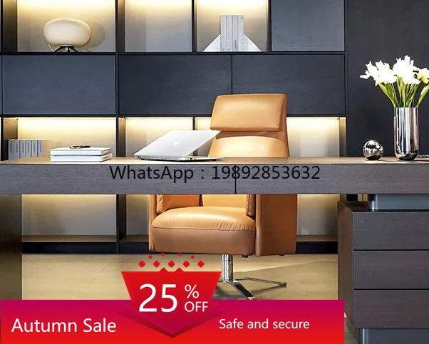 

minimalist light luxury study desk writing desk home modern office high-end