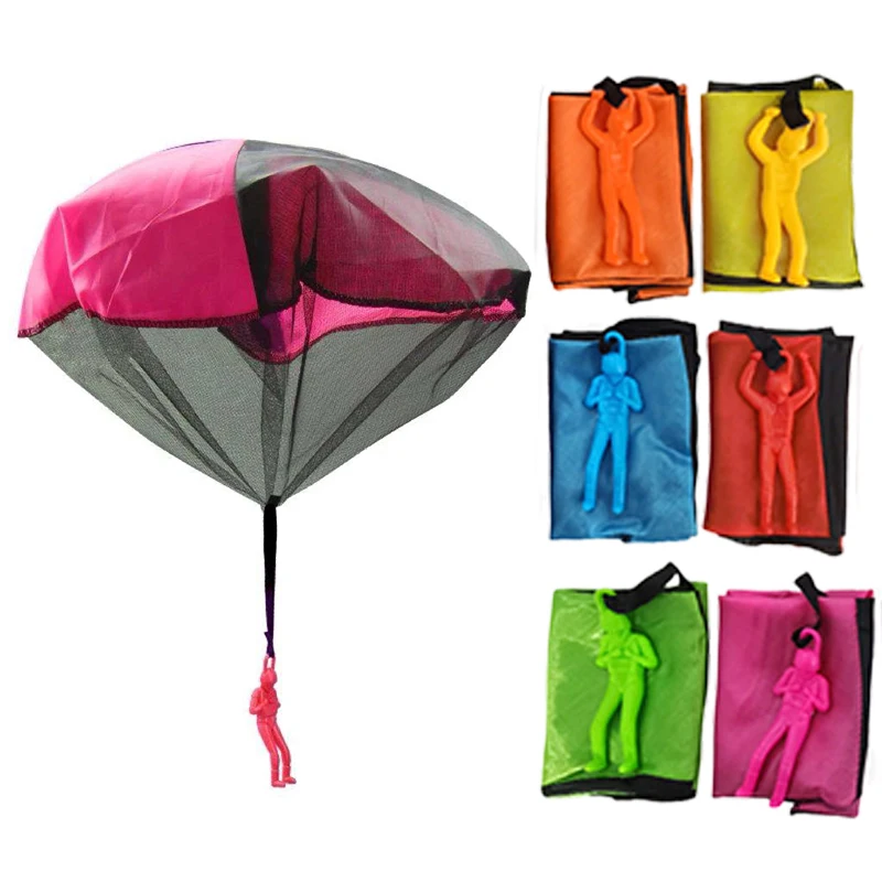 1~5pcs Hand Throwing Parachute Mini Soldier Camouflag Teaching Incentive Supplies School Supplies Spring Outing Gift TMZ
