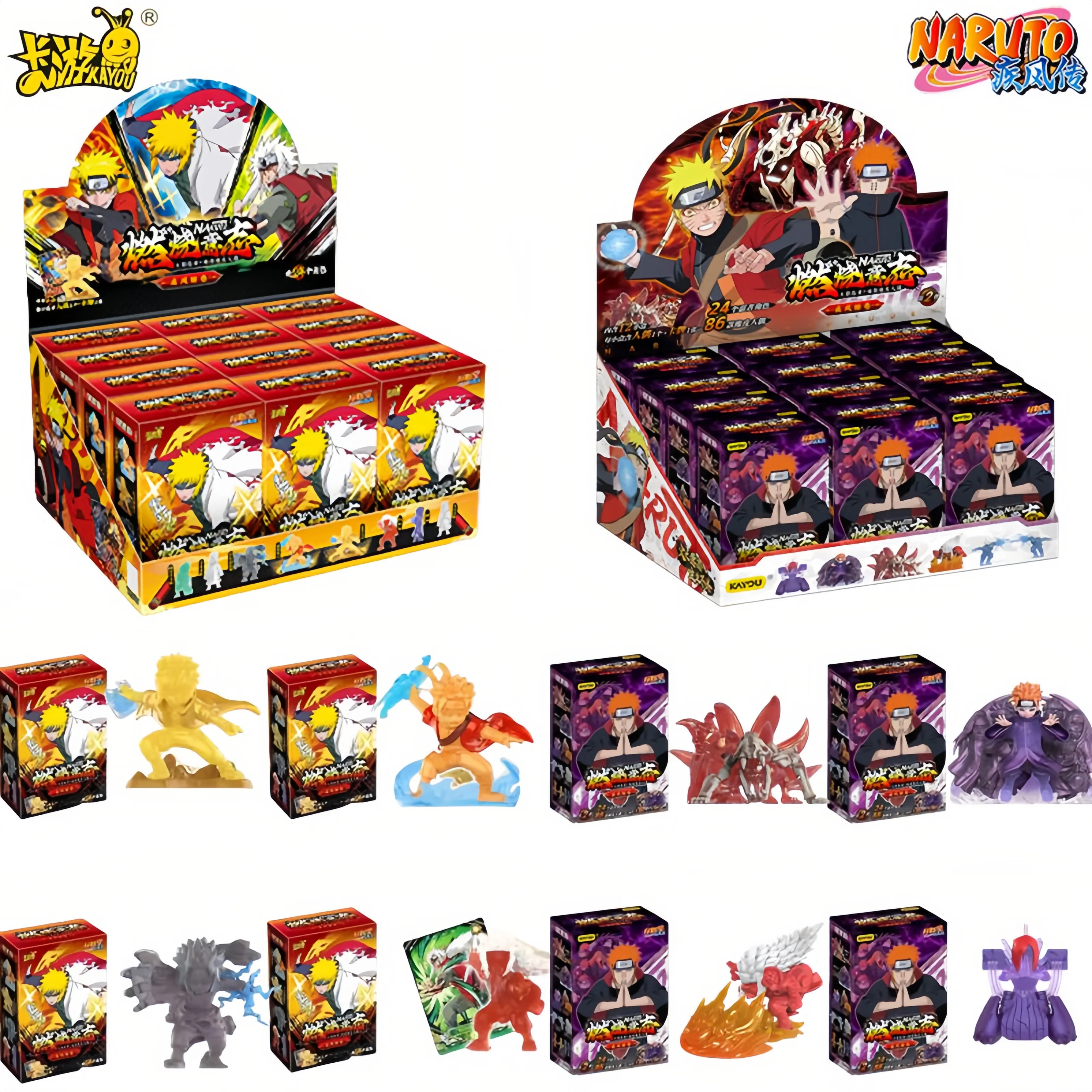KAYOU Naruto Radiergummi-Figur Blind Box Vol.2 - Naruto Sasuke Itachi Kakashi Gaara Hinata Sakura Sammler-Spielzeug Geschenk