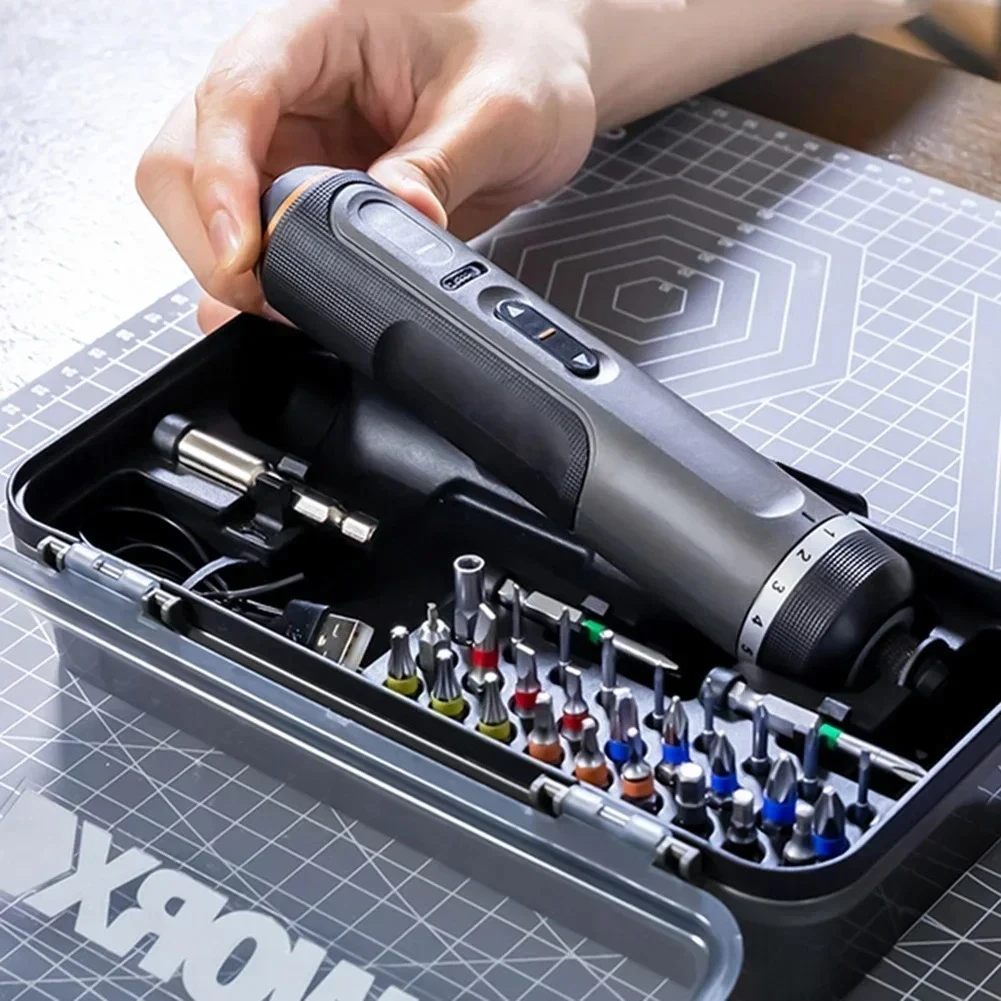 For Worx 4V Mini Electrical Screwdriver Set WX242 WX240 Smart Cordless Electric Screwdrivers USB Rechargeable Hand Drill Tools
