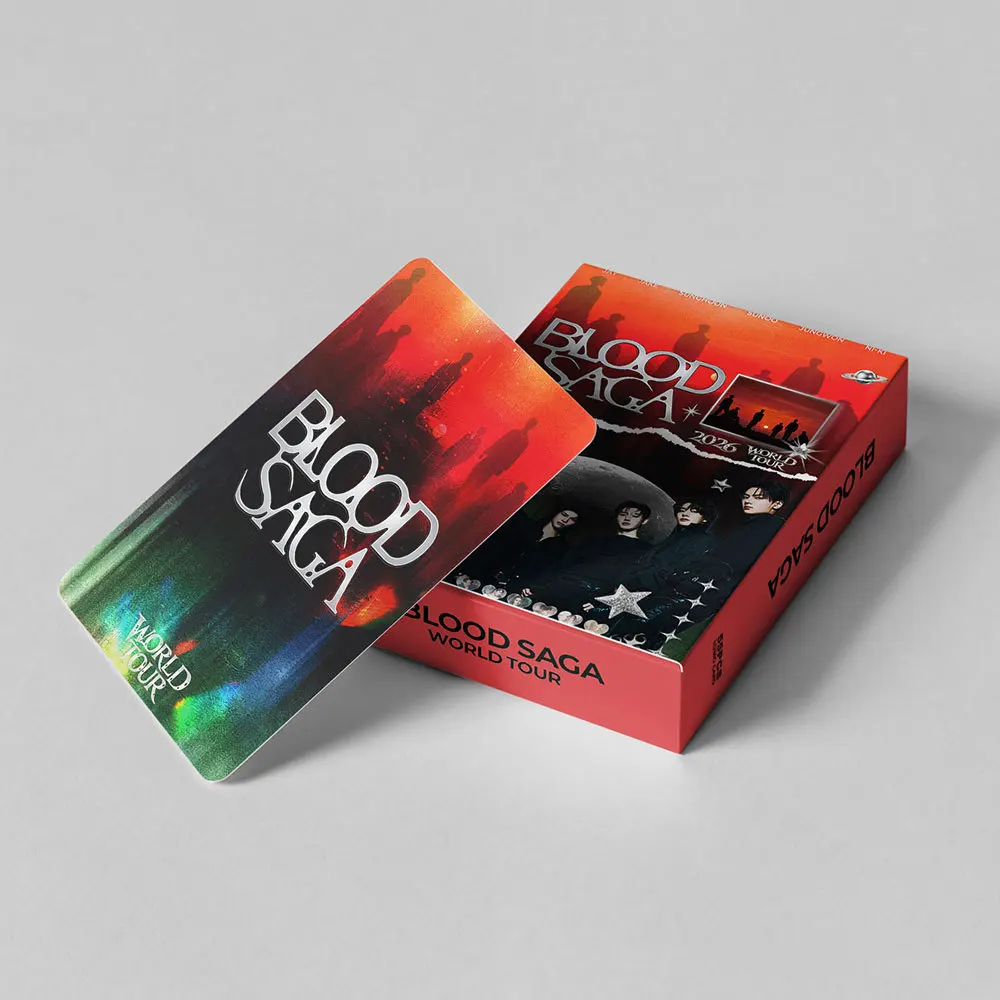 55PCS K-Pop Boy Group 2026 World Tour BLOOD SAGA Support LOMO Cards Fan Collectible Gift