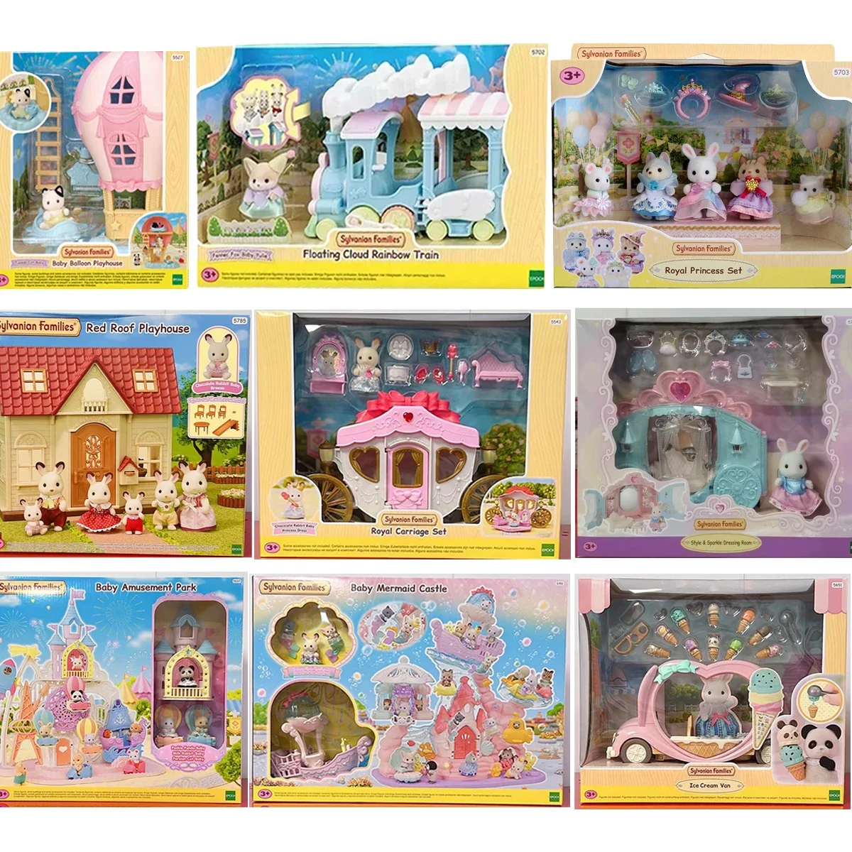 Sylvanian Families Dreamland Series Royal Carriage Set Princess Ternurines Original Kawaii Collection Birthday Gift For Girl