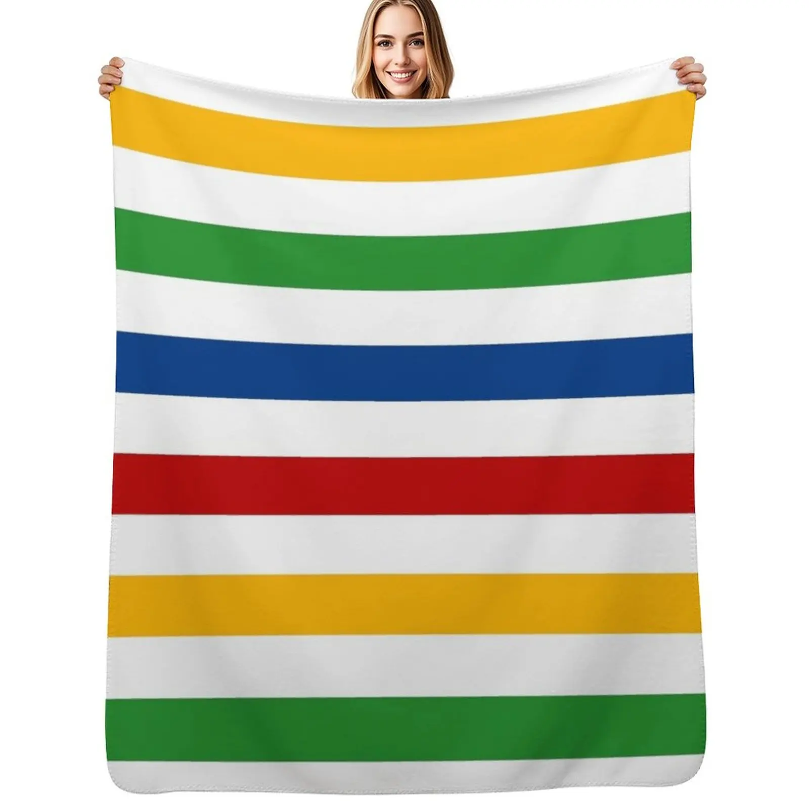 

Classic Colour Stripes Throw Blanket Loose Soft Big heavy to sleep Custom Blankets