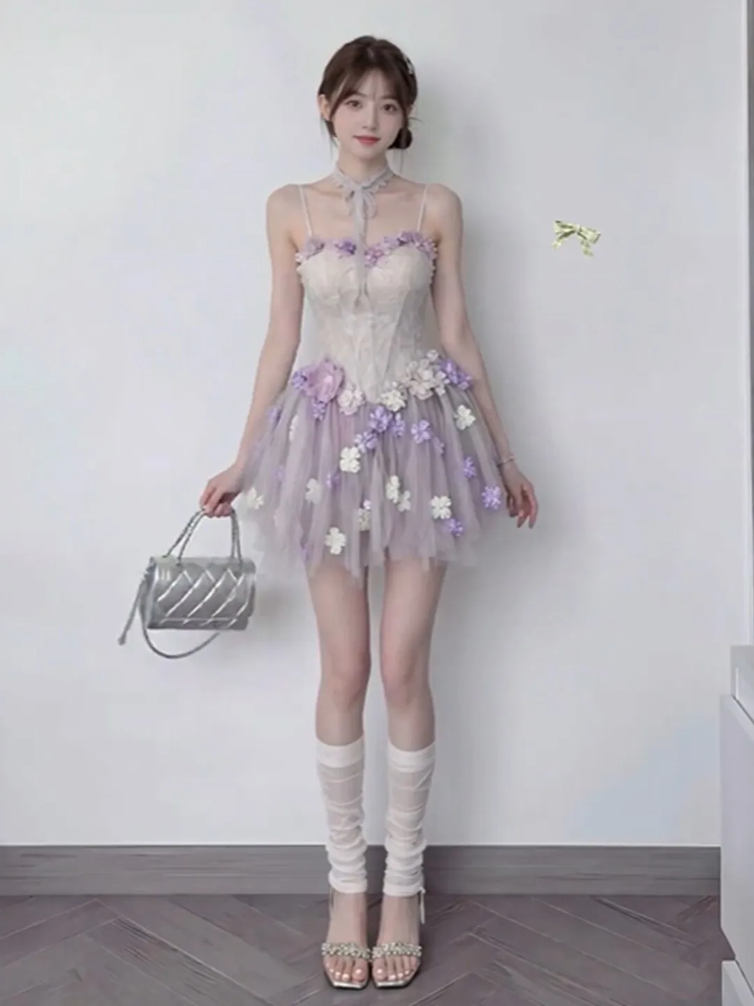 

Gentle Breeze Beautiful Strapless Ball Gown Skirt Dress Cotton Summer Casual Elegant Cotton Dress Women's Fashion Dress