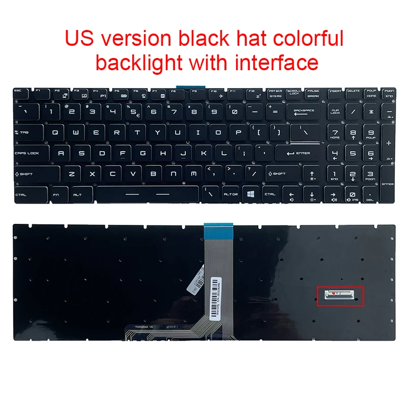 Klawiatura pełnokolorowa z podświetleniem RGB do MSI GE63 GE73 GS73 Raider 8RE 8RF GS63 GS73 Stealth 8RD 8RE GT63 US