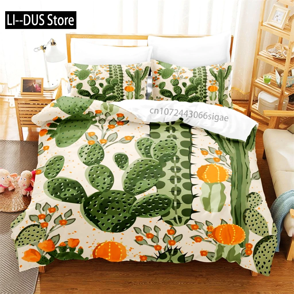 

Tropical Cactus Bedding Set Duvet Cover Set 3d Bedding Digital Printing Queen Size Bedding Set Fashion Design
