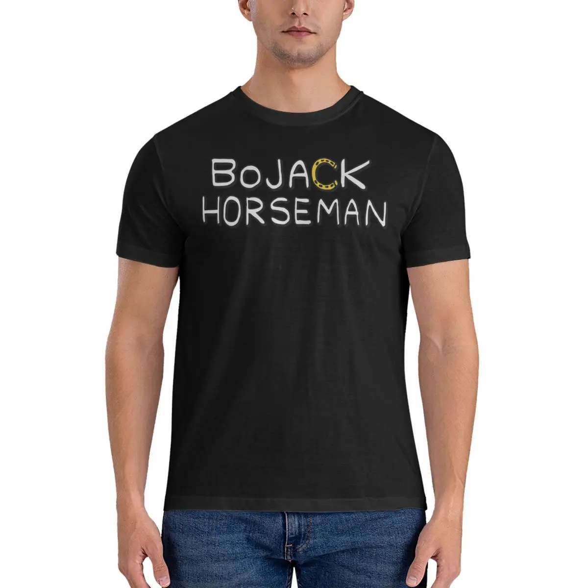 Men's Sign T Shirts B-BoJack Horsemans Cotton Clothes Funny Short Sleeve Crewneck Tee Shirt Party T-Shirt