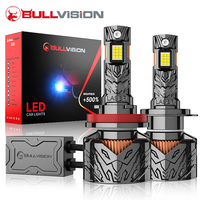Bullvision H7 LED Headlight Bulb 24PCS CSP Chip H4 H11 LED Canbus H1 H9 H8 9005 HB3 9006 HB4 9012 HIR2 300W 6500K Auto Fog Light