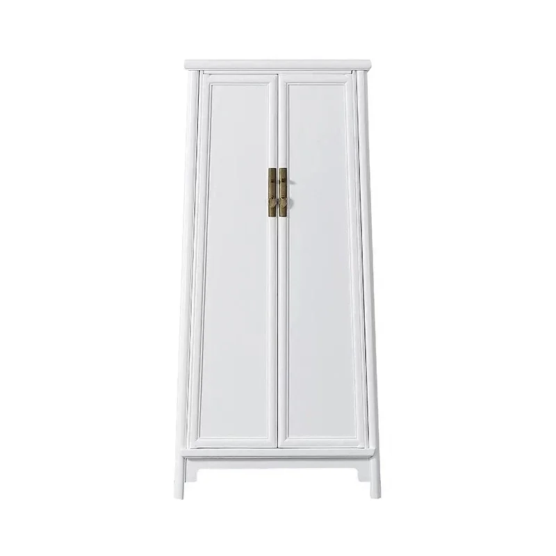 Simple Chinese noodle cabinet antique wardrobe neoclassical locker new Chinese solid wood white