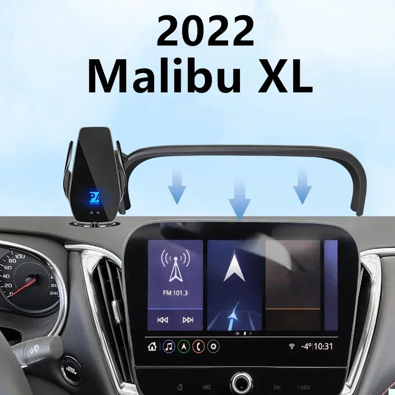 For 2022 Chevrolet Malibu XL Car Screen Phone Holder Wireless Charger Navigation Modification Interior 10 Inch Size