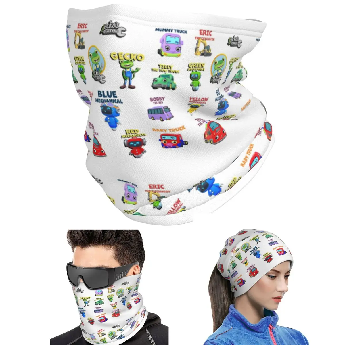 Garage Geckos Pack 13 Gecko For Garage Geckos Bandana Neck Gaiter Mask Scarf Riding Headwear For Men Women Adult Windproof