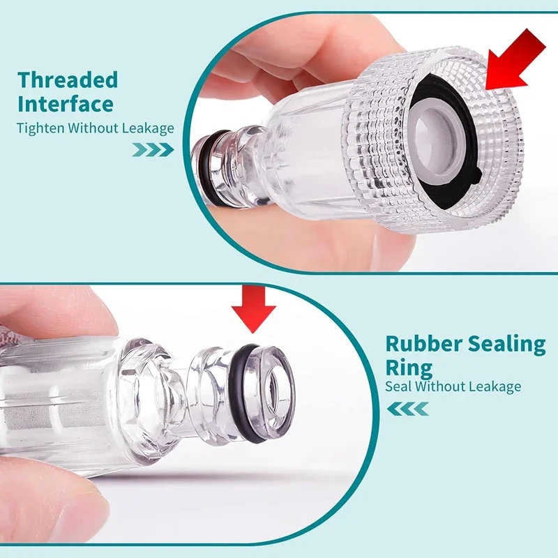 3/4" High Pressure Washer Water Filter Connector  Replacement Tool Water Pump Inlet Hose Garden Accessories for Garden Adapter - view 3