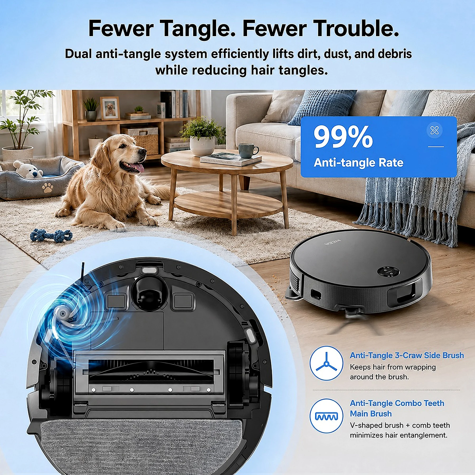 Private Platform APP Control Voice Assistant Scheduled Point Laser Navigation Robot Vacuum Cleaner And Mop