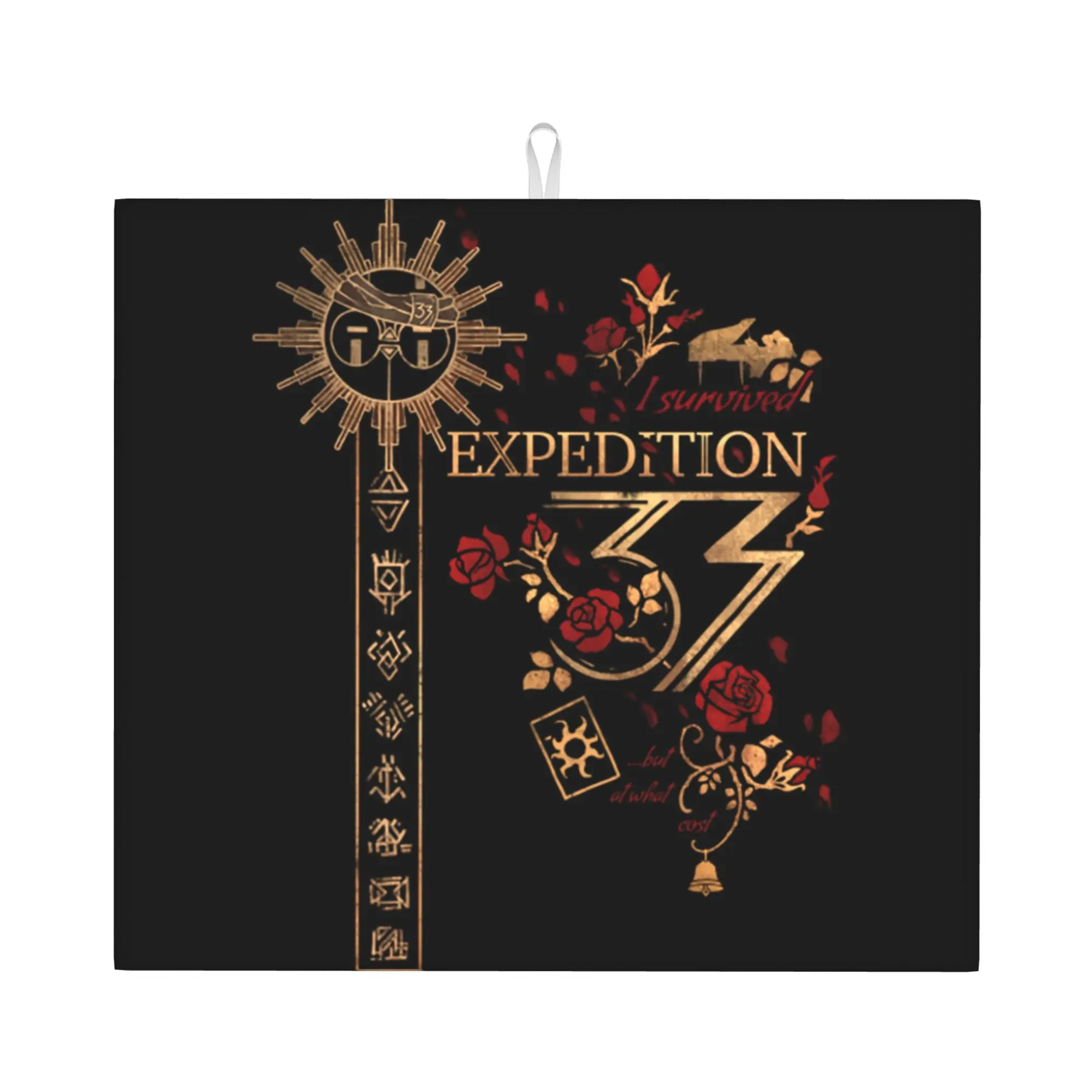 Video Game Clair Obscur Expedition 33 Non Slip Kitchen Counter Protector Mat Barware Tableware Reusable Drying Mat For Kitchen