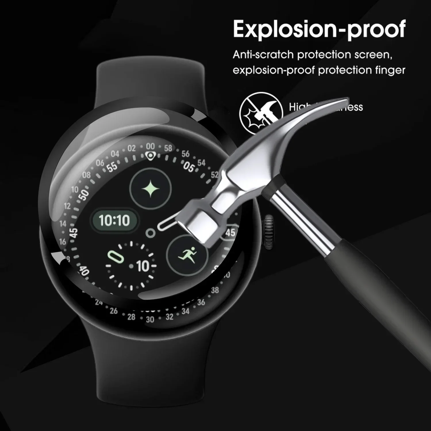 Protectores de pantalla de alta sensibilidad, películas para reloj inteligente para Google Pixel Watch 4 3 2 41/45MM, cubierta suave curvada 3D antiarañazos