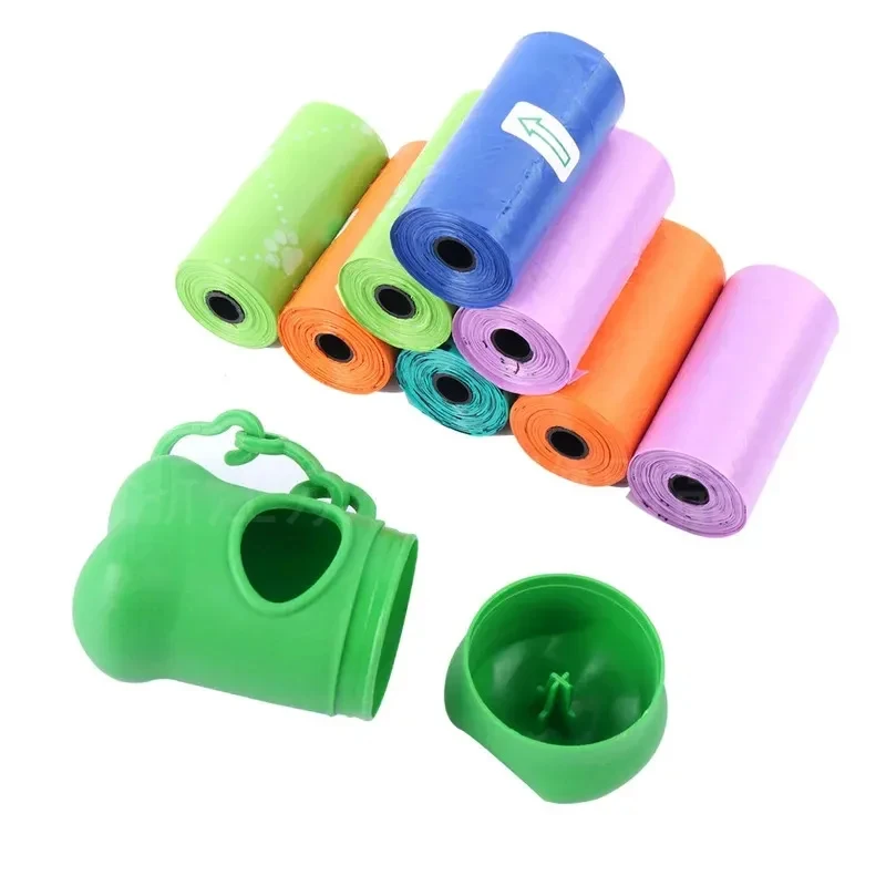 1-4pcs Pet Poop Bags Dispenser Walk-Dog Garbage Bag Pet Waste Disposal Holder Dispensers Poop Bags Set Trash Cleaning Supplies