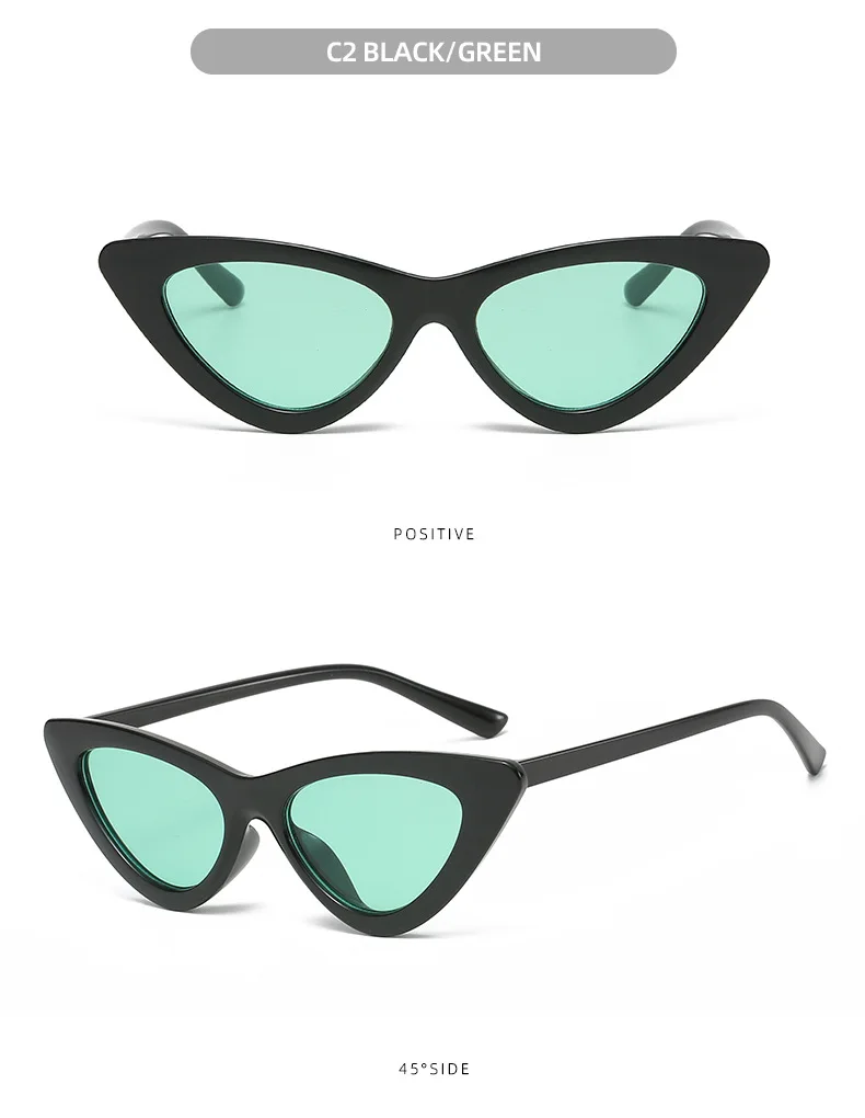 New Cat-eye Personality Trend Triangle Colorful Sunglasses