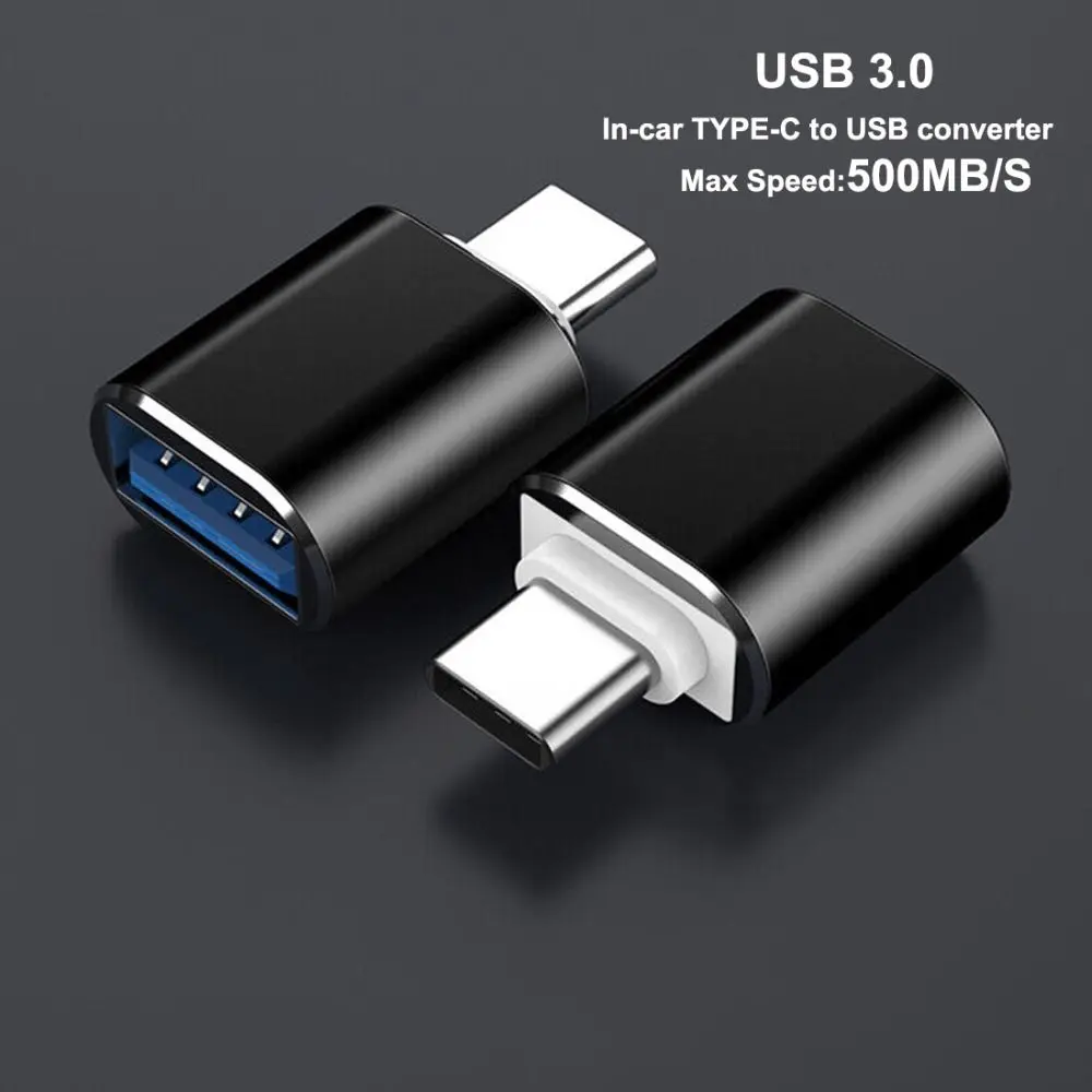 In-car 5GBPS Type C To USB Adapter 500 MB/S High-speed Transmission OTG Adapter Portable Aluminium 3.0 USB Adapter Type-C Phone