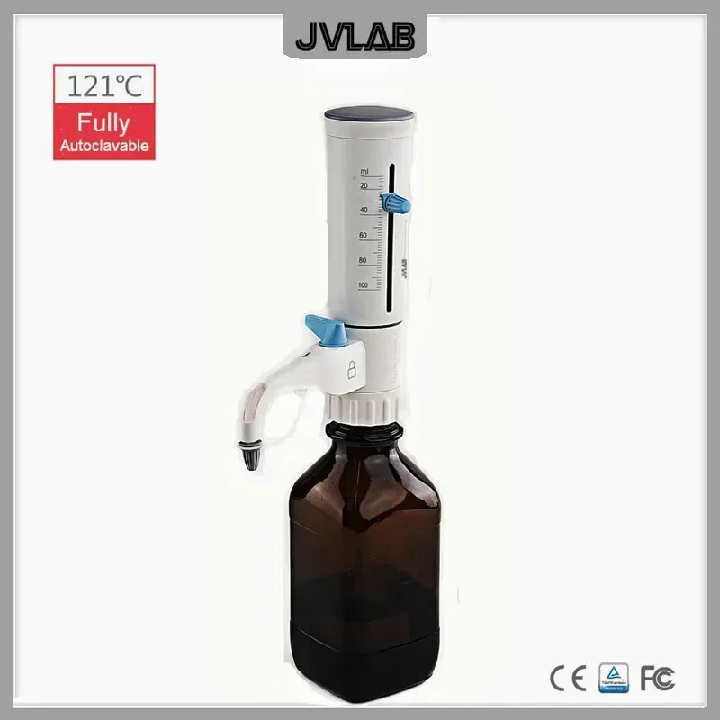 Premium Bottle Top Dispenser Adjust Quantitative Lab Dispenser Large Capacity Up To 100mL Fully Autoclavable DispenserMate-Pro