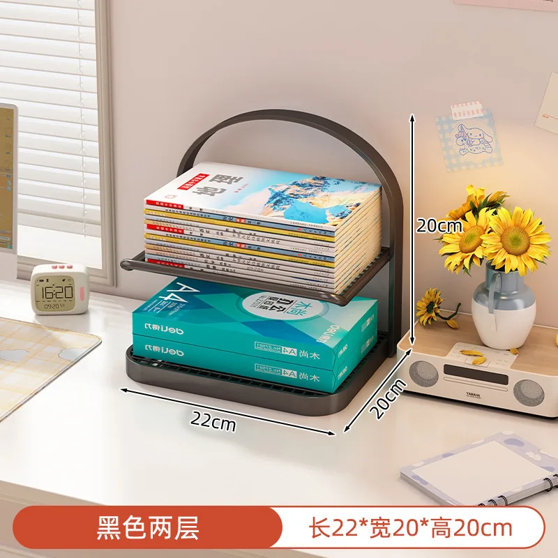 AOLIVIYA Subject Classification Shelf Student Desktop Book Storage Shelf Desk A4 File Organizing Artifact Layered Bookshelf