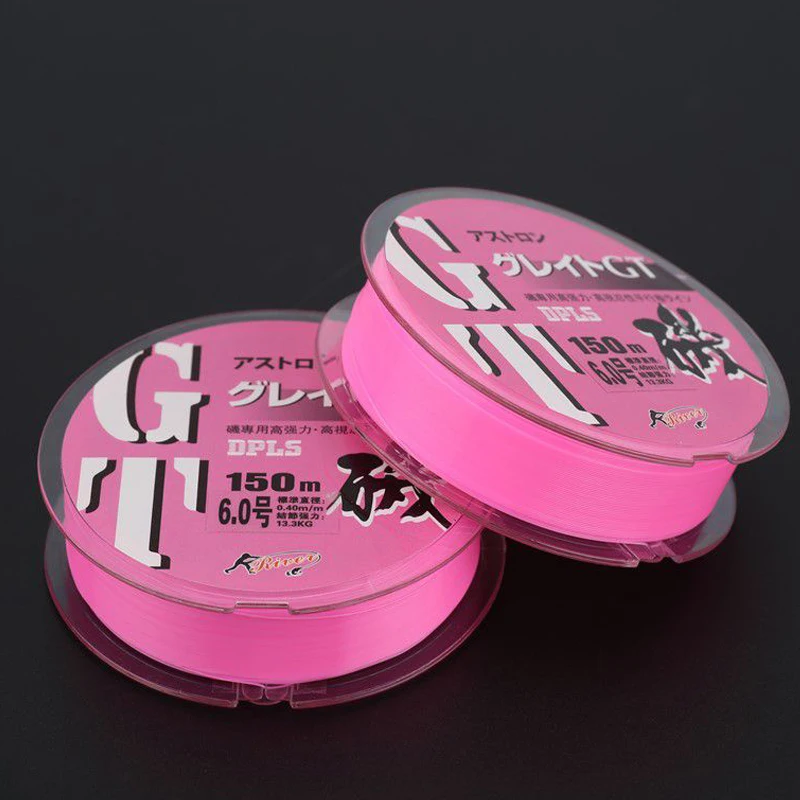 150m Semi-Floating Rock Fishing-Line Sea Pole Fishing special Line High Quality Pink Monofilament Nylon Lure Fishing Equipment