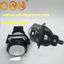 HMH – KIT d'objectif de projecteur LED, 3 pouces, 24V BI, montage sur camion, 55W, faisceau bas et haut