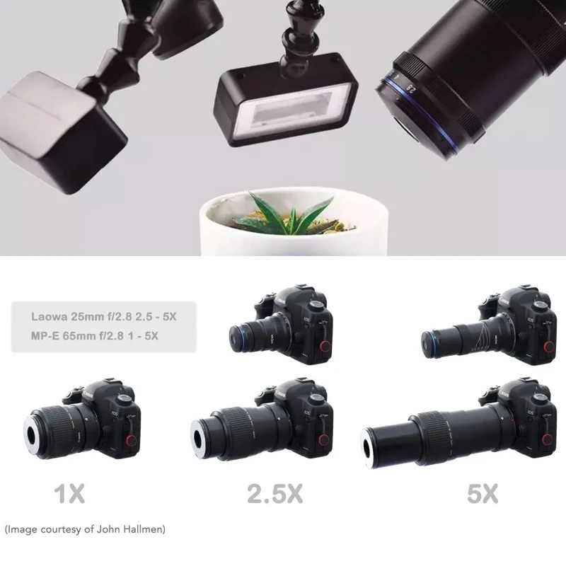 Venus Optics Laowa 25mm F2.8 تركيز يدوي كامل الإطار 2.5-5X عدسة ماكرو فائقة لسوني E، Canon RF EF، Nikon F، Leica L، Pentax K