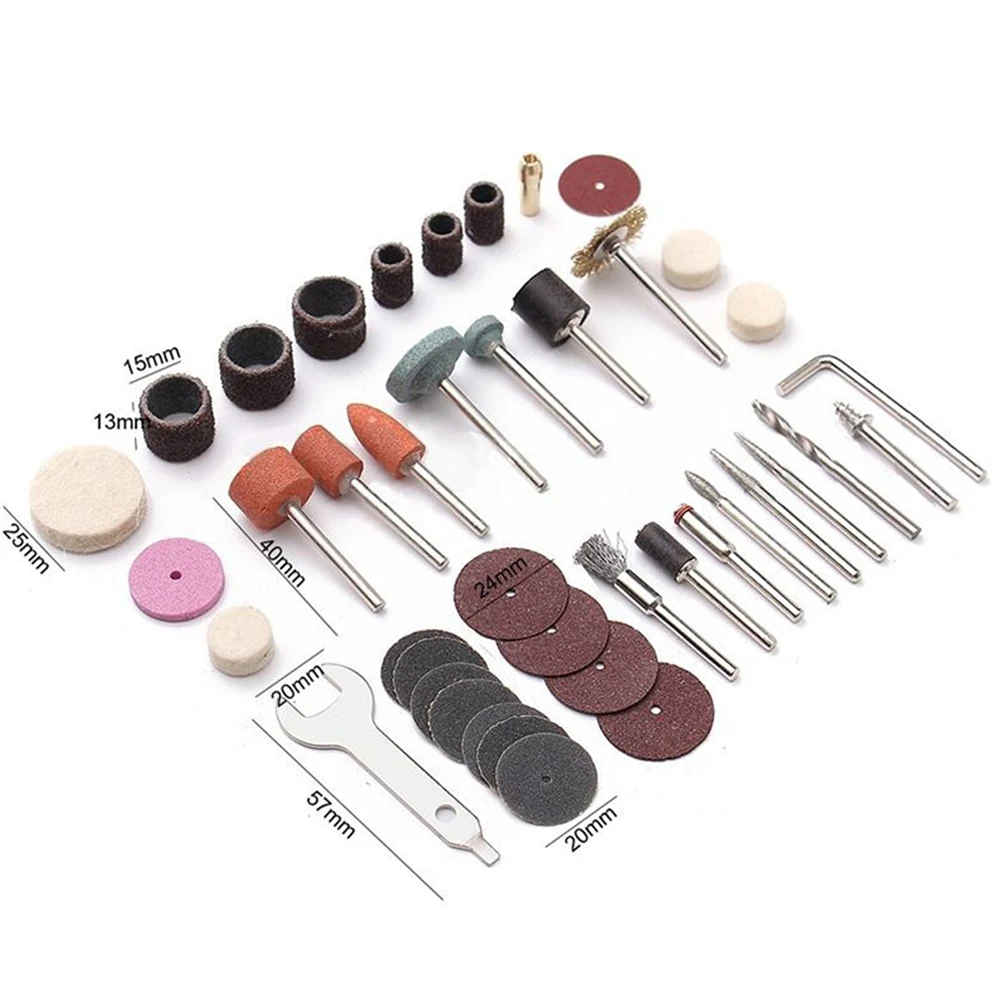 40pcs Mini Grinding Sanding Head Set Polishing Rotating Kits For Electric Grinde Drill Rotary Tool Accessories