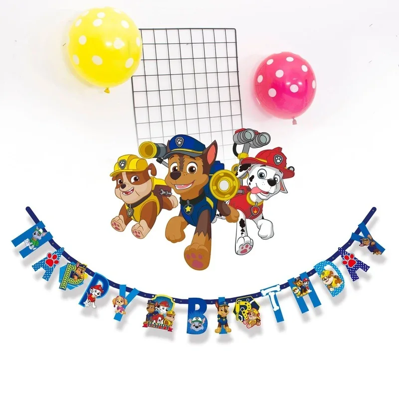 

Paw Patrol Birthday Decoration Colorful Flags Pennant Birthday Bunting Wall Hanging Banner Party Garland Home Decor Children Kid