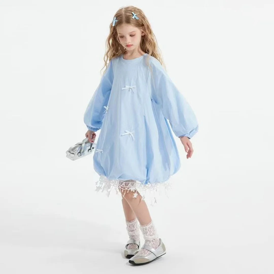 Children's Clothing Children's Dresses Spring And Autumn New Styles Mid Size Children's Shirts Flower Bud Skirts