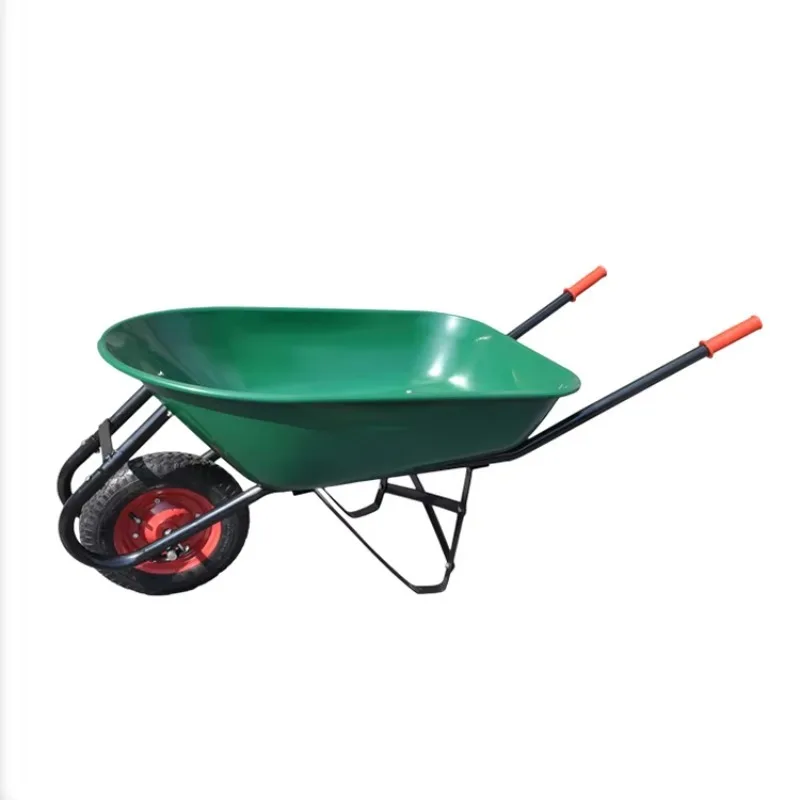 Concrete steel pallet construction heavy duty single wheel trolley