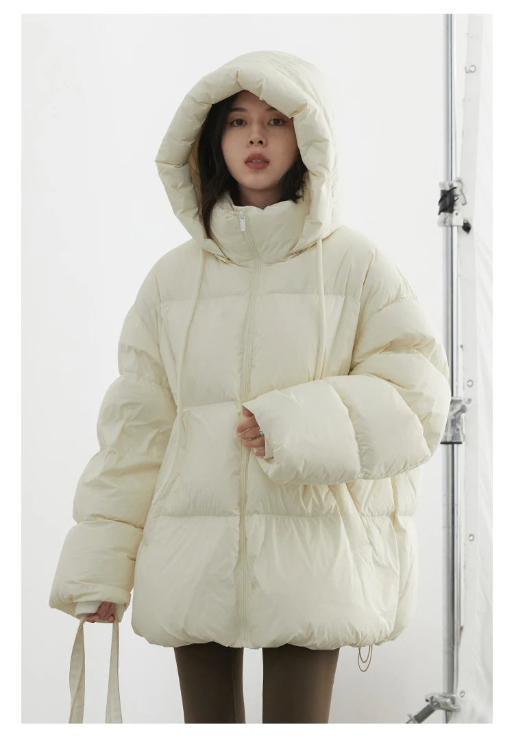 CHIC VEN Women Down Coats Solid Loose New Hooded 90 White Duck Down Down Jacket Puffs Female Outerwear Autumn Winter 2026