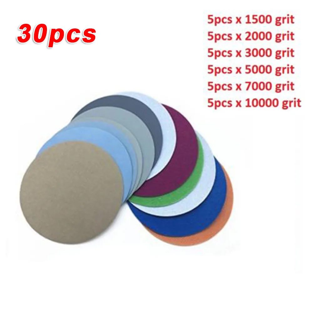 

2Inch Sandpaper Round Shape Sanding Discs Wet/Dry Grinding Polishing Sanding Paper Buffing Sheet 50mm Grit 1500-10000