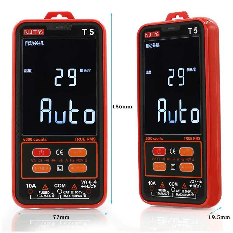 Color Screen Smart Digital Multimeters Professional AC DC Current Voltage Auto Range Temp Capacitance OHM NCV Multimetro Tester