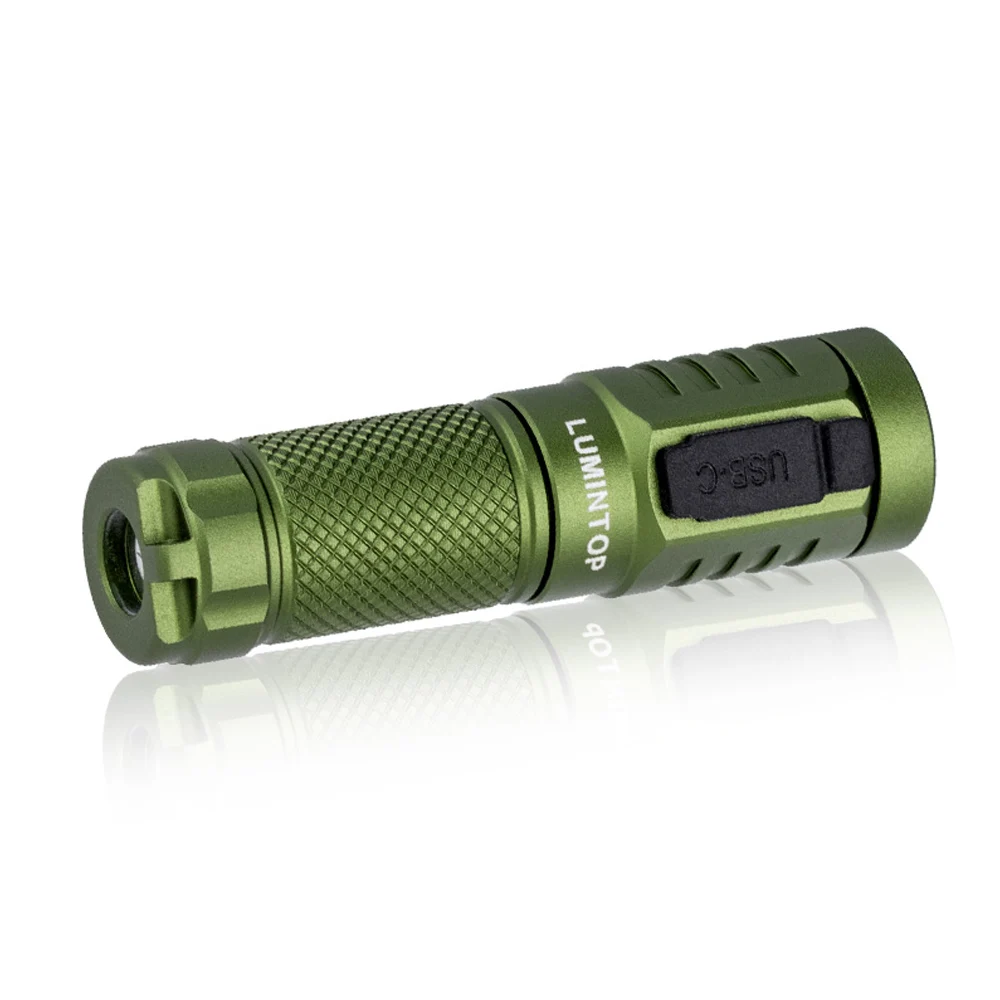 EDC LED Outdoor Flashlight USB C Rechargeable Lamp Camping Lantern Keychain 10280/10750 Li-ion Battery High Power Torch Frog 985