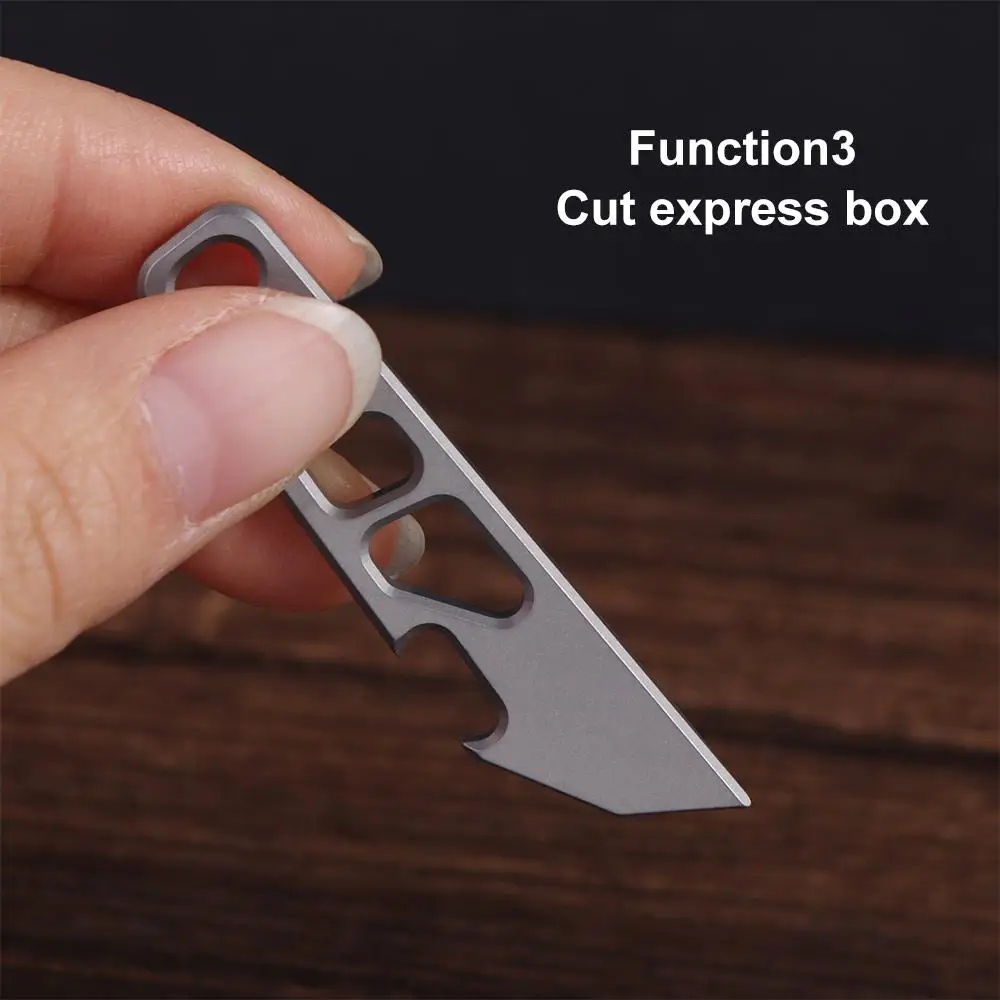 

Easy To Use 55mm Mini Pry Bar Multipurpose TC4 Titanium Alloy Bottle Opener Portable Durable Keychain Pendant Key Holder