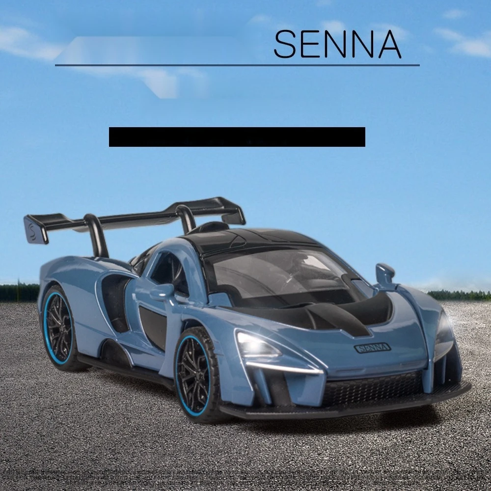 1:32スケール MKL セナ カーモデル おもちゃ ダイキャストメタル シミュレーション サウンド ライト プルバック 車両モデル コレクション キッズ ボーイズ ギフト