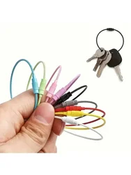 10pcs /Set Stainless Steel Luggage Tag Keychain For Women Screw Lock Colorful Round Shape Ideal For Outdoor Use  Luggage Tag