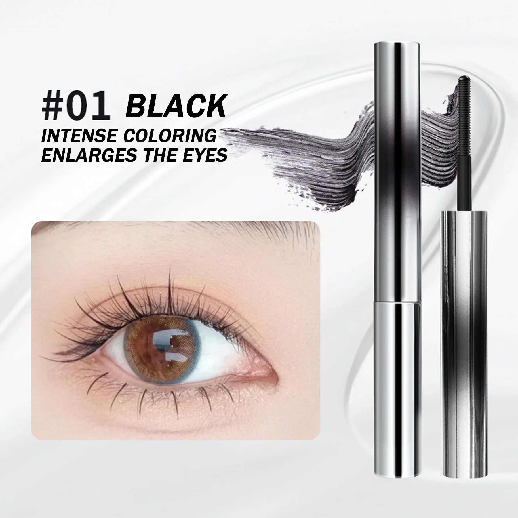 Black Brown Mascara Lash Lengthening Curling Mascara Non-smudg Natural Waterproof Quick Dry Long Lasting Eye Makeup Cosmetics