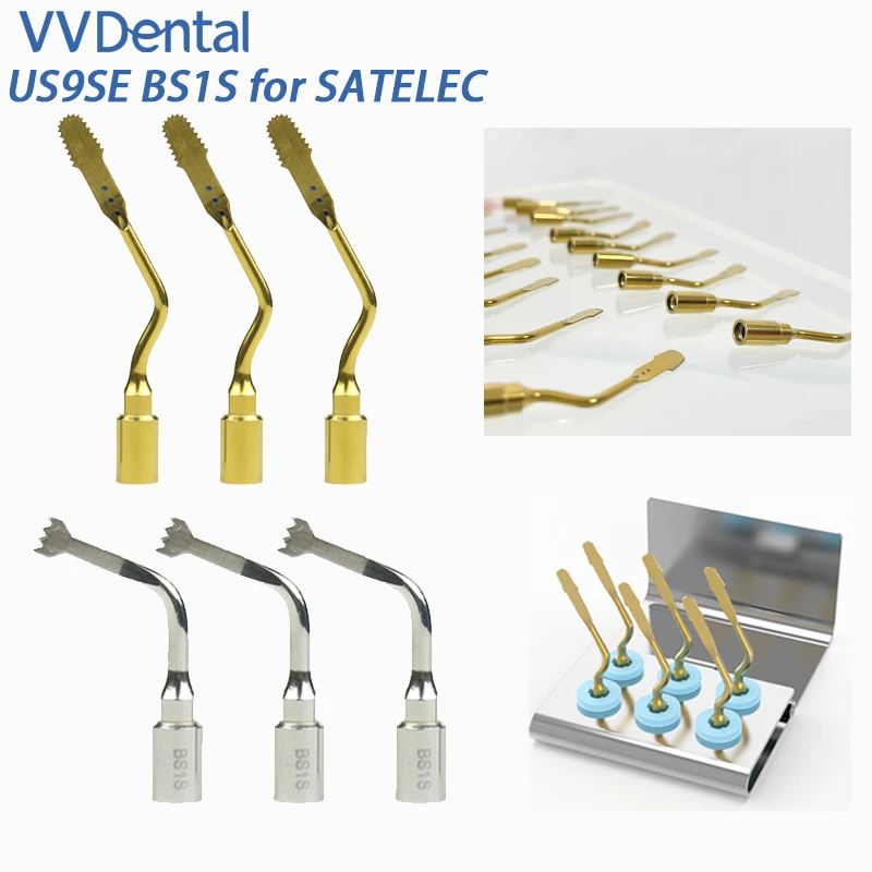 VVDental Dental Piezo Surgery Tips US9SE BS1S Tip For SATELEC Handpiece Micro-saw Piezosurgery Bone Cutting Dentistry